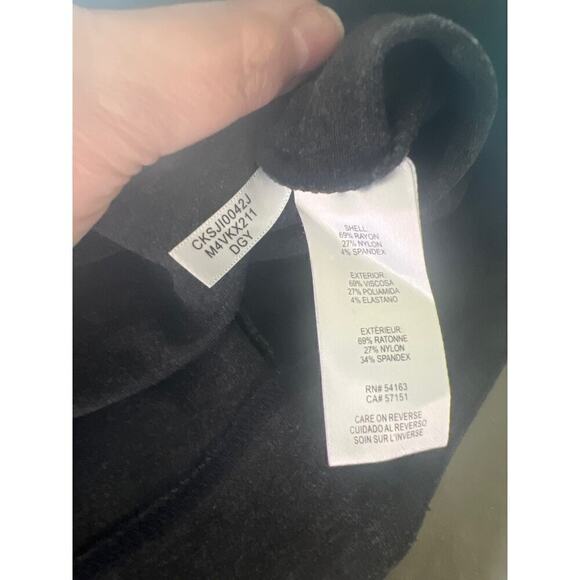 Calvin Klein Charcoal Gray Pleated Leggings Size XL - Picture 4 of 4